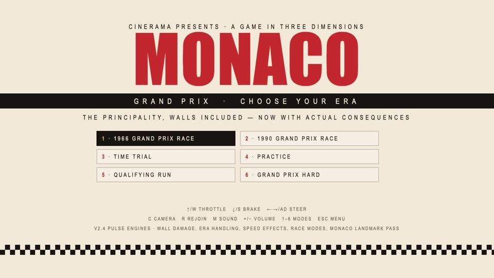Monaco Grand Prix title screen